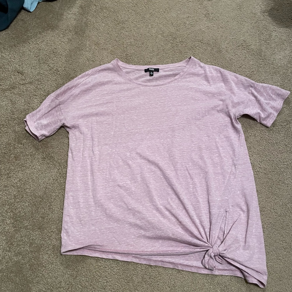 Paige - M pink tie t-shirt